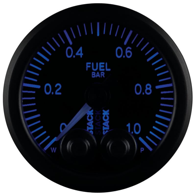 Autometer Stack 52mm 0-1 Bar M10 Male Pro-Control Fuel Pressure Gauge - Black thumbnail 3