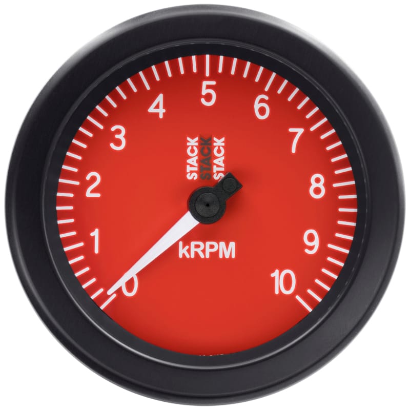 Autometer Stack Sport 88mm 0-10K RPM Tachometer - Red thumbnail 4