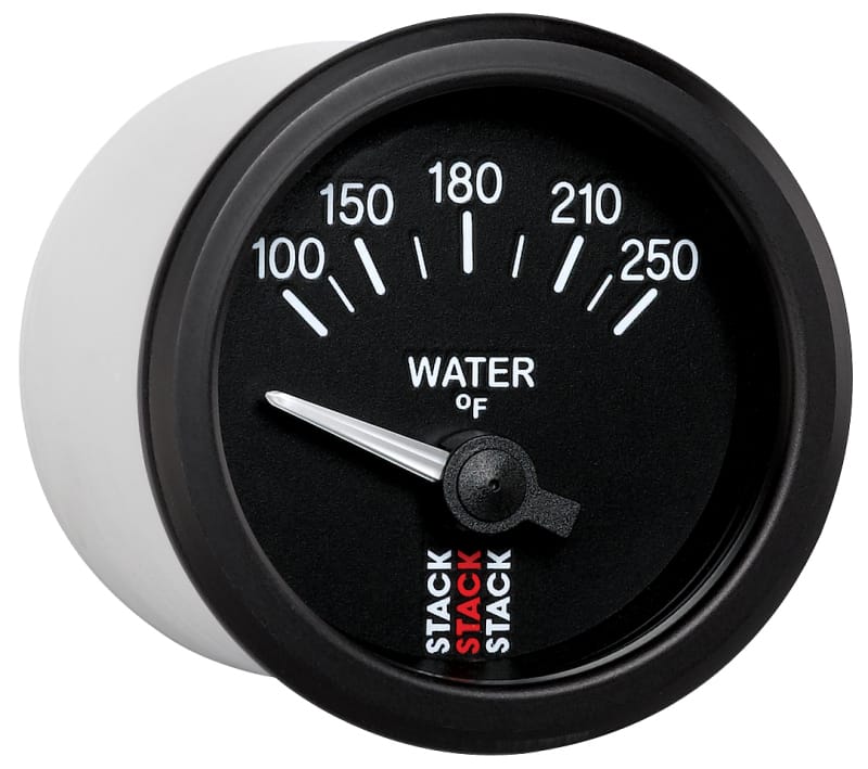 Autometer Stack 52mm 100-250 Deg F 1/8in NPTF Electric Water Temp Gauge - Black thumbnail 5