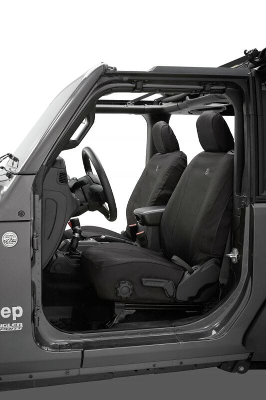 Bestop 18-26 Jeep Wrangler JL 2-Door Front Seat Covers (Black Diamond)
