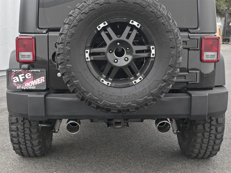 aFe Rebel Series 2.5in 409 SS Axle-Back Exhaust w/Polished Tips 07+ Jeep Wrangler (JK) V6 3.6L/3.8L thumbnail 3