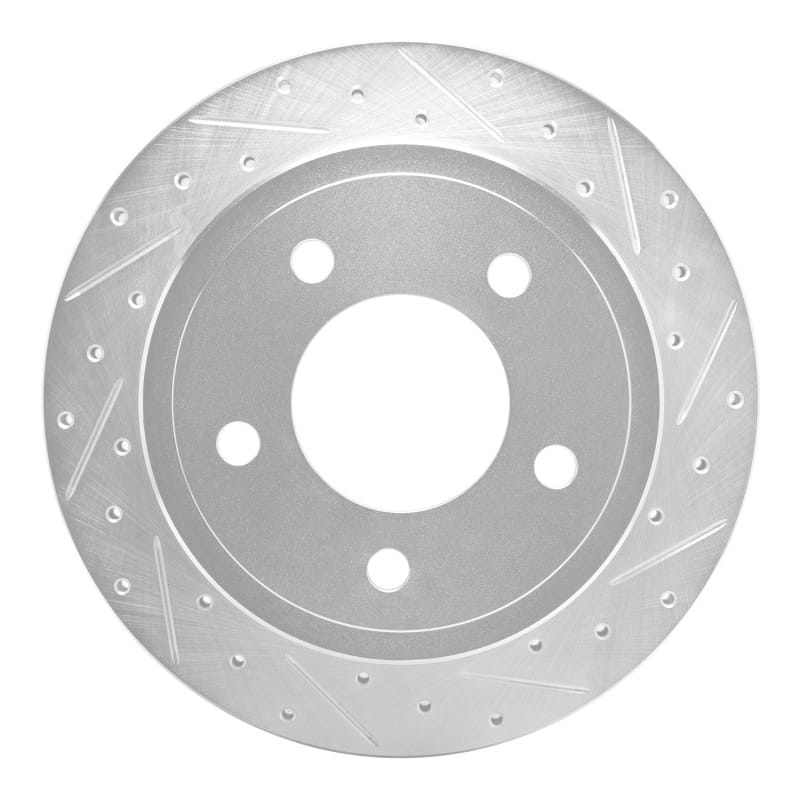 R1 03-03 Dodge Ram 1500 Van Rear Right Drilled & Slotted Silver Brake Rotor