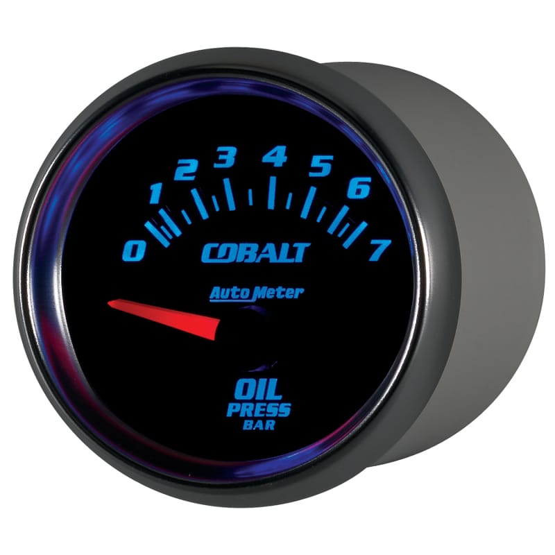 Autometer Cobalt 52mm 0-7 BAR Short Sweep Electric Oil Pressure Gauge thumbnail 3