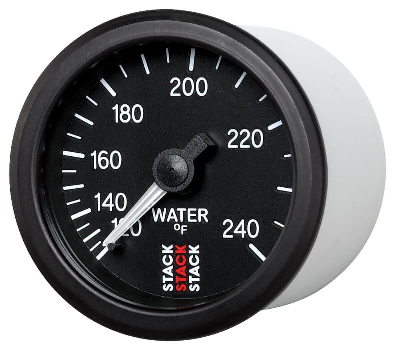 Autometer Stack 52mm 120-240 Deg F 1/2in Npt (M) Mechanical Water Temp Gauge - Black thumbnail 2