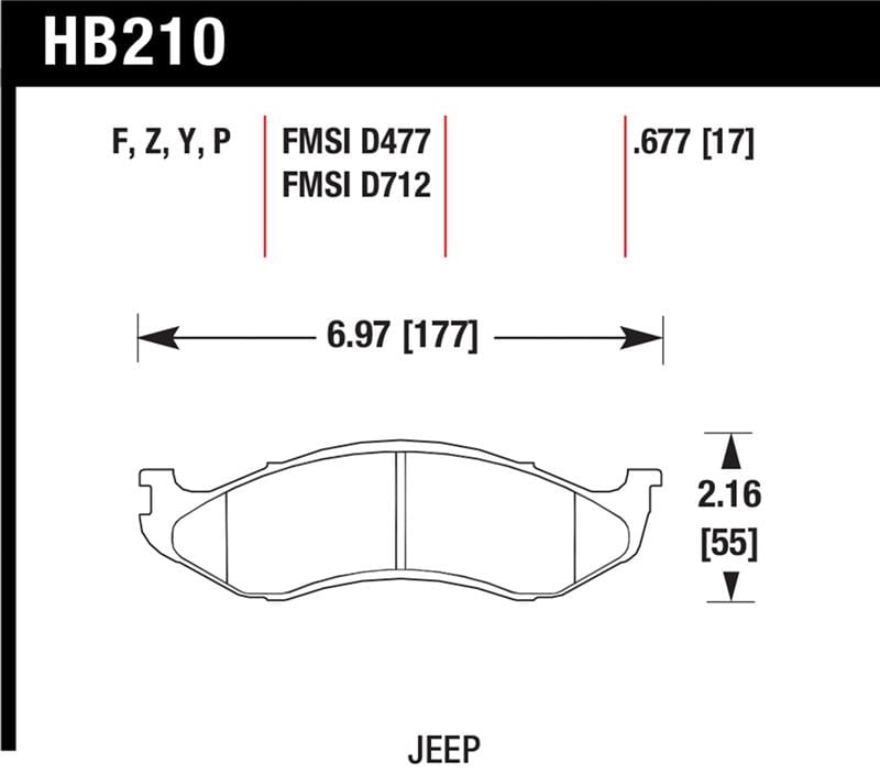 Hawk LTS Street Brake Pads - HB210Y.677