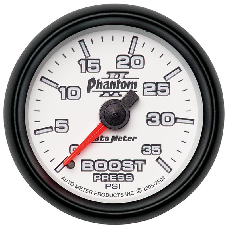 Autometer Phantom II 52.4mm Mechanical 0-35 PSI Boost Gauge