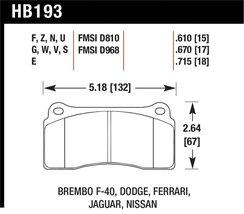 Hawk 09-11 Nissan GT-R Blue 9012 Race Rear Brake Pads