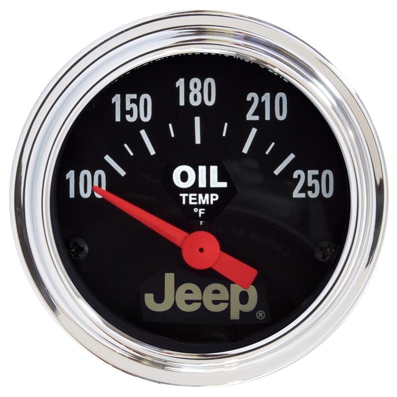 Autometer Jeep 52.4mm Short Sweep Electronic 100-250 Def F Oil Temperature Gauge