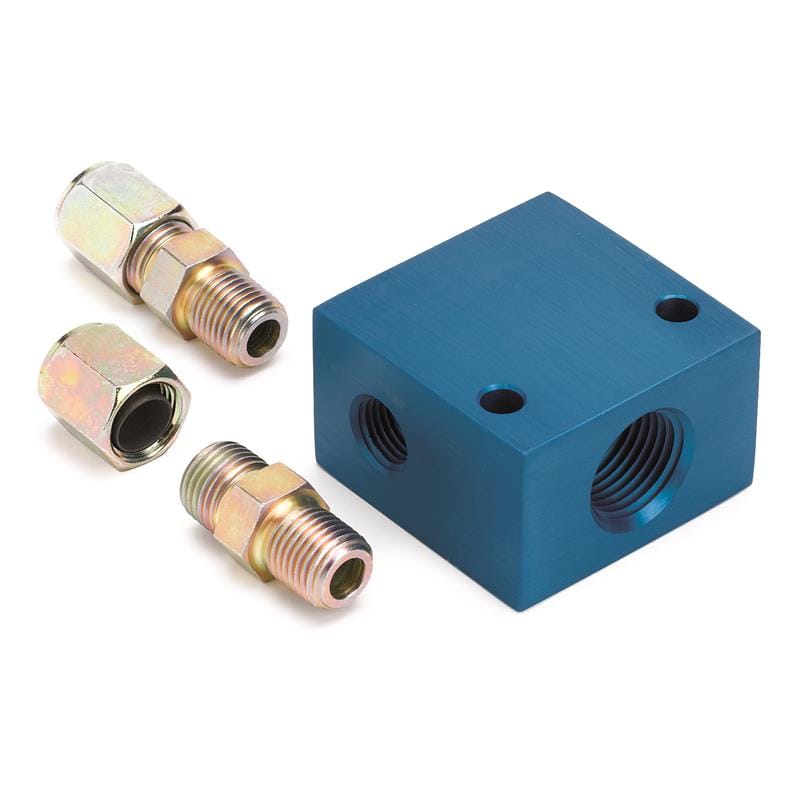 Autometer Temperature Manifold Adaptor for 3/8 O.D. Tubing