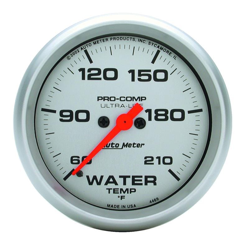Autometer Ultra-Lite 66.7mm Full Sweep Electronic 60-210 Degree F Water Temperature Gauge - 4469