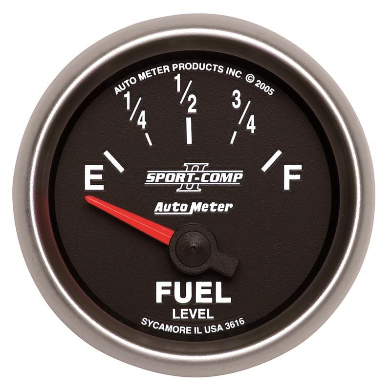 Autometer Sport-Comp II 52mm 240-33 ohms Short Sweep Electronic Fuel Level Gauge