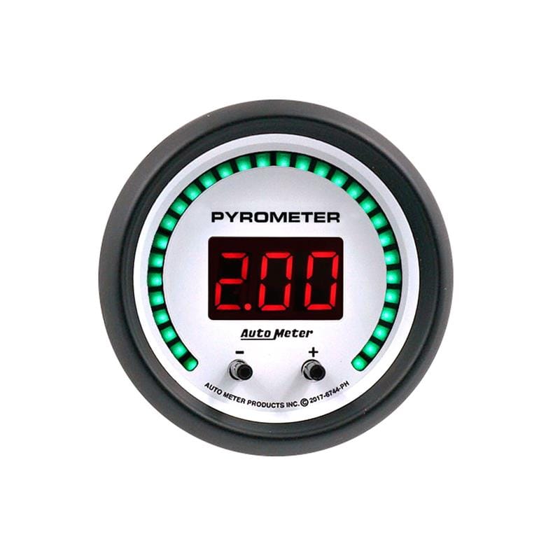 Autometer 52.4mm White Two Channel 0-2000 Degree Pyrometer (EGT) Phantom Elite Digital Gauge