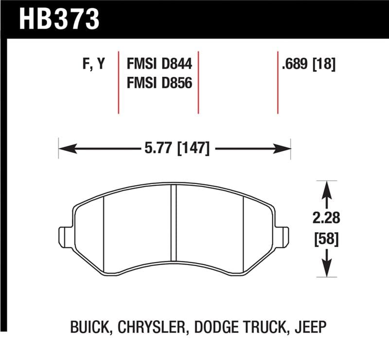Hawk HPS Street Brake Pads - HB373F.689