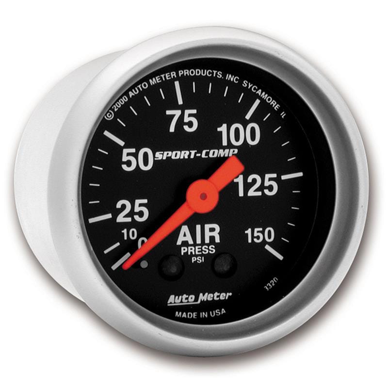 Autometer Sport Comp 52mm Mechanical Air Pressure Gauge