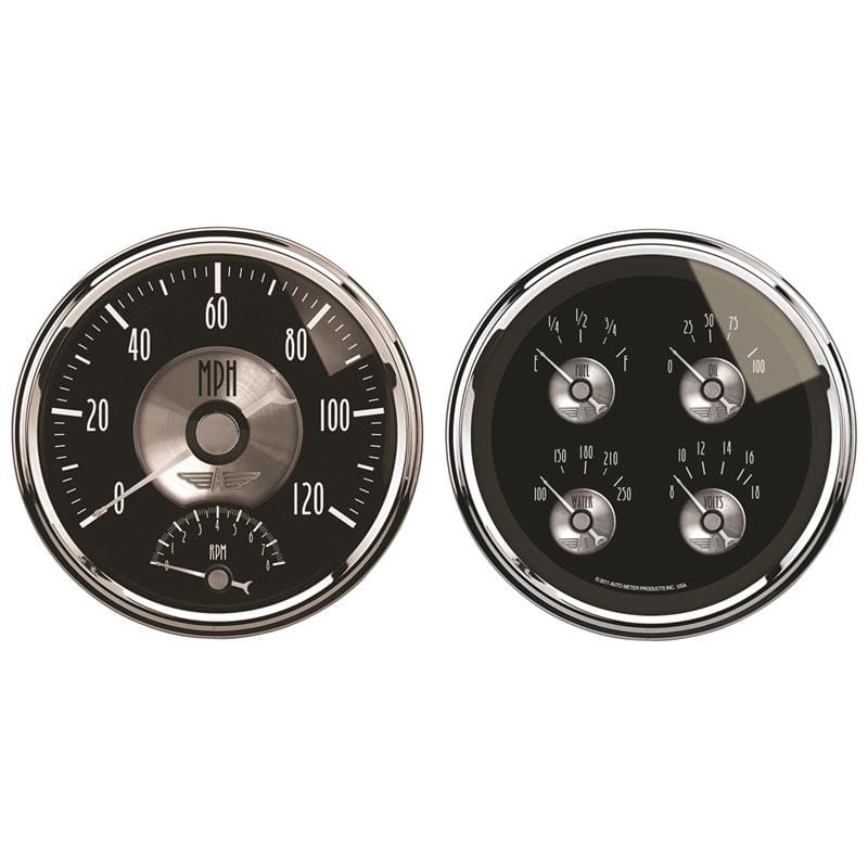Autometer Prestige Series Black Diamond 5in Gauge Box Kit-Tachometer/Speedometer Combo/Oil Pressure