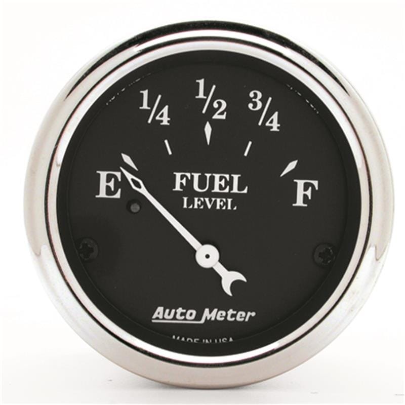 AutoMeter Gauge Fuel Level 2-1/16in. 0 Ohm(e) to 90 Ohm(f) Elec Old Tyme Black