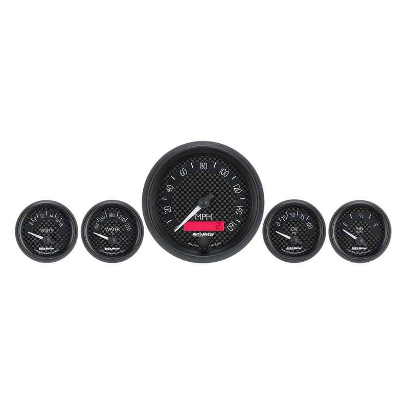 Autometer GT Series 5 Piece Kit (8016, 8027, 8037, 8088, 8092)