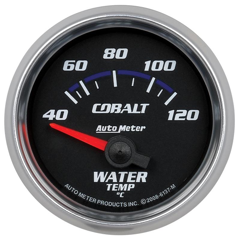 Autometer Cobalt 52mm Short Sweep Electronic 40-120 Deg C Water Temperature Gauge