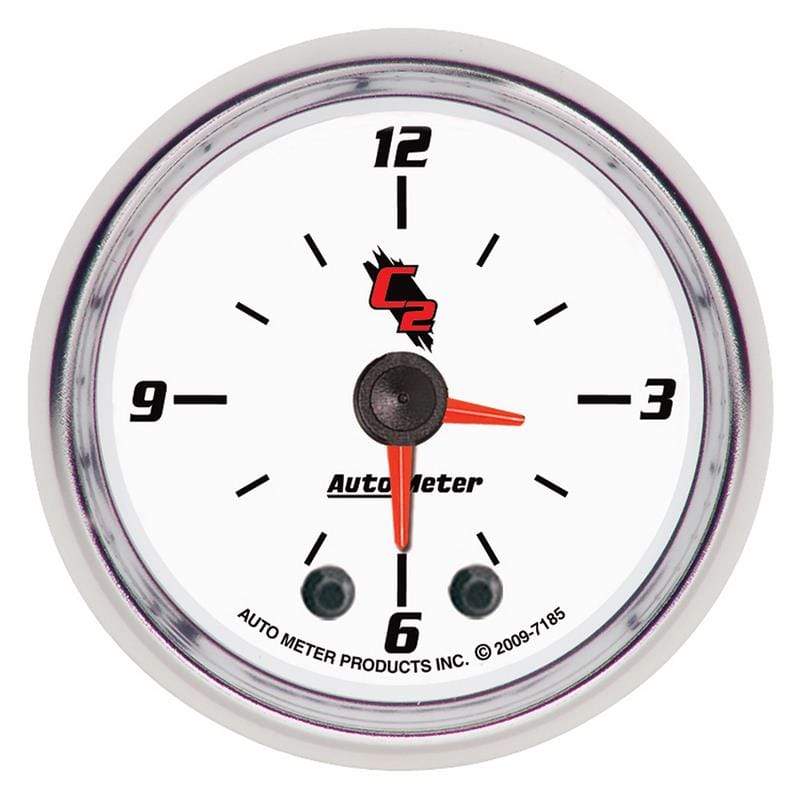 Autometer C2 2-1/6in 12 Hour Analog Clock Gauge