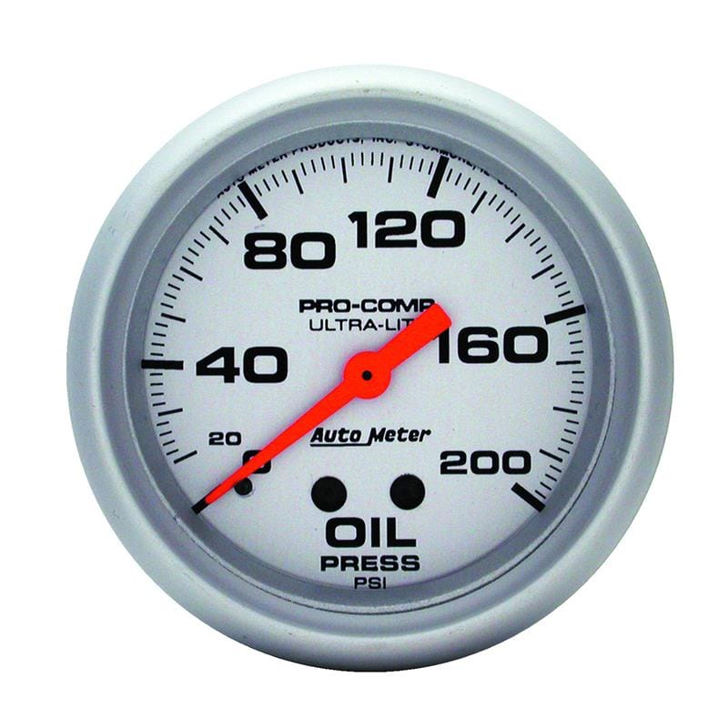 Autometer Ultra-Lite 2 5/8in Mechanical 200 PSI Oil Pressure Gauge