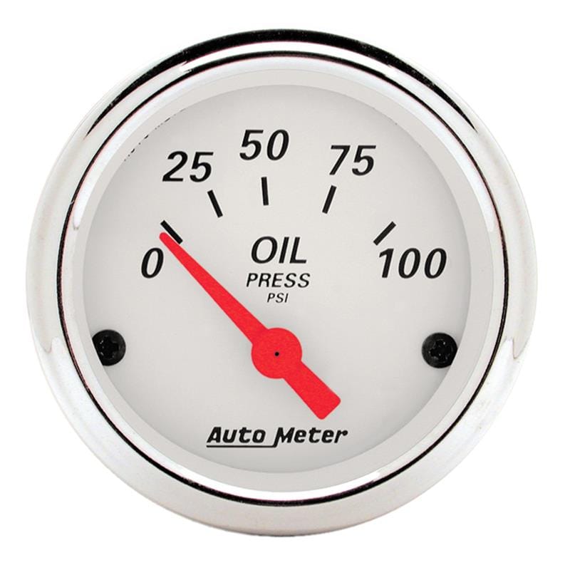 Autometer Arctic White 52mm 0-100 PSI Short Sweep Electronic Oil Pressure Gauge