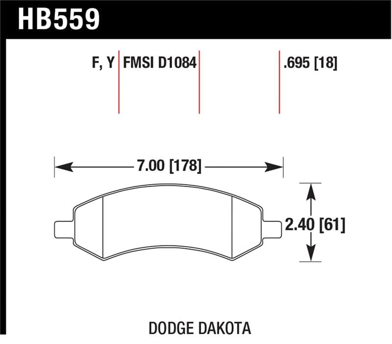 Hawk LTS Street Brake Pads - HB559Y.695