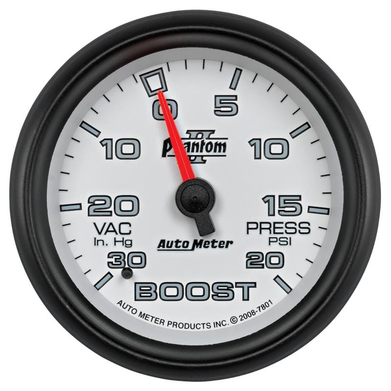 AutoMeter Gauge Vac/Boost 2-5/8in. 30Inhg-20PSI Mechanical Phantom II