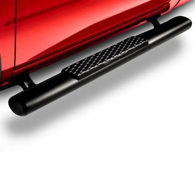 Black Aluminum Tubular Side Steps, Cab Length For Regular Cab