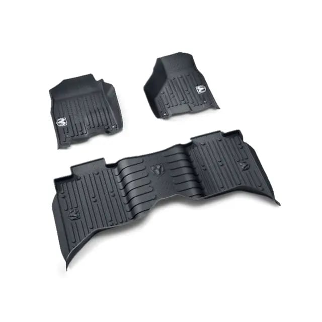 All-Weather Floor Mats, Bucket-Style, Quad Cab, Black